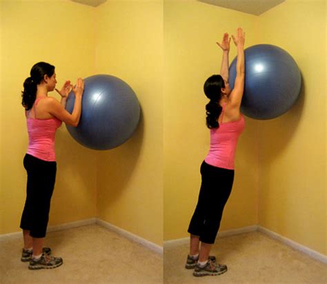 Get On The Ball Shoulder Wall Roll Popsugar Fitness