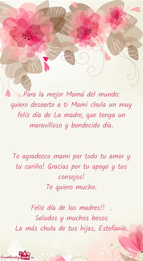 Para La Mejor Mam Del Mundo Free Cards