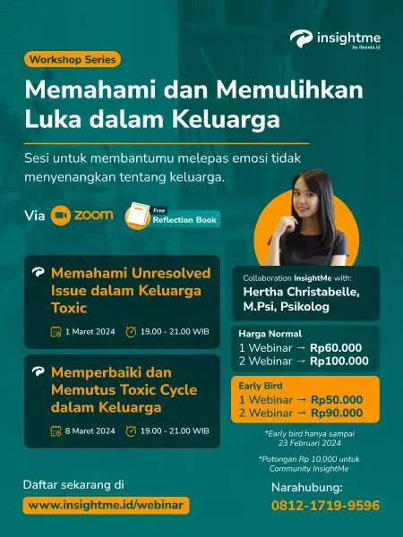 Insight Me Workshop Series Memahami Dan Memulihkan Luka Dalam Keluarga