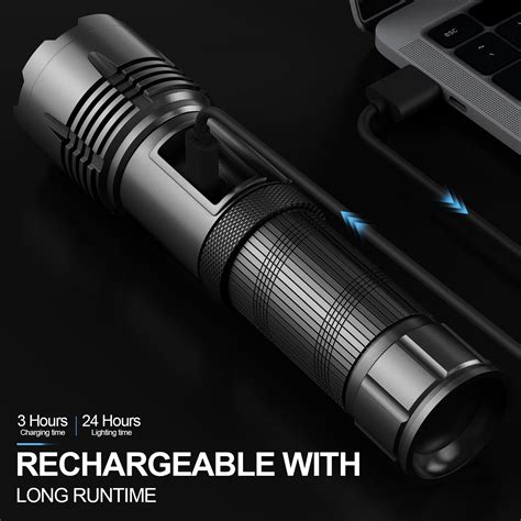 Alstu Rechargeable Flashlights High Lumens 200000 Lumens Super Bright