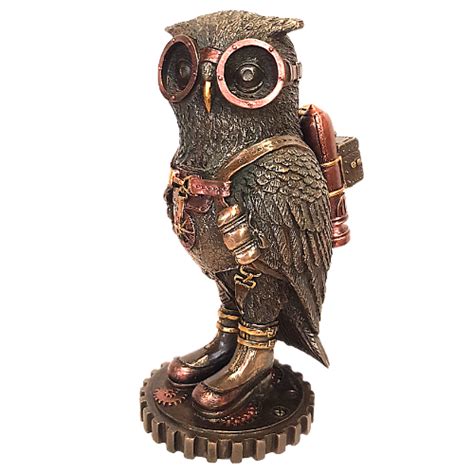 Steampunk Owl Figurine Greenmantle Ts