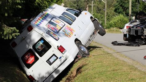 Ice cream truck driver crashes into ditch in Surrey, alcohol believed ...