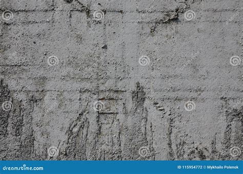 Textura Do Muro De Cimento Gravado Velho Na Cor Cinzenta Imagem De