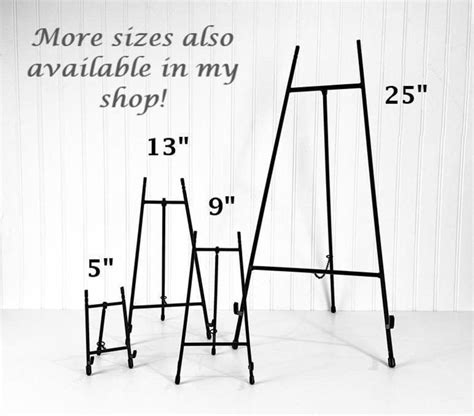 25 Tall TABLE EASEL Large Black Metal Tabletop Home Etsy