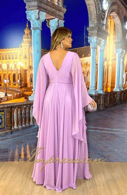 Vestido De Festa Longo Plus Size Lilas Impression Modas