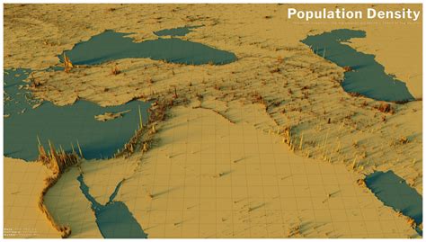 Densidad De Población En Oriente Medio 2020 Mapas Milhaud