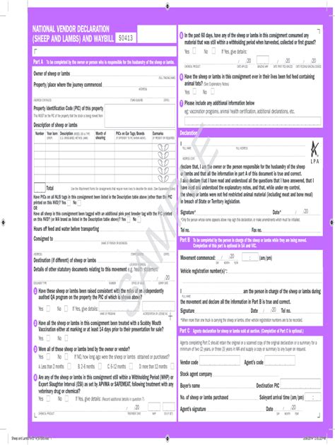 Sheep Health Declaration Form Jeremitettus