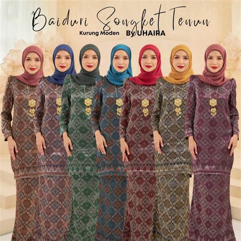 Kurung Songket Tenun Baju Songket Kurung Moden Plus Size Kurung