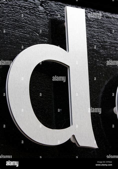 Character D Alphabet Character Letter Outside Sign Stock Photo Alamy