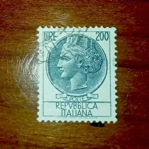 Francobollo Siracusana 200 LIRE Repubblica Italiana Rara EBay