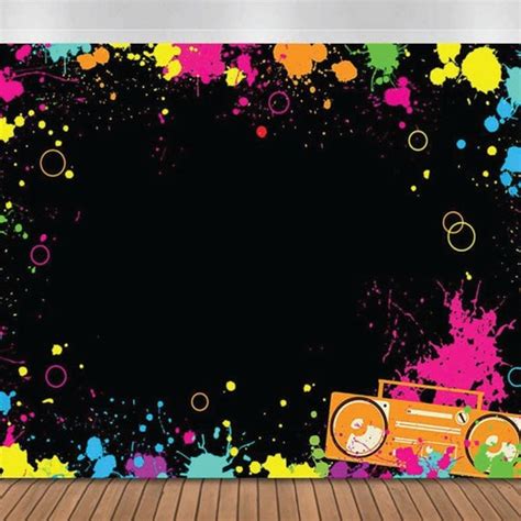 Let S Glow Splatter Photo Background Glow Neon Party Etsy