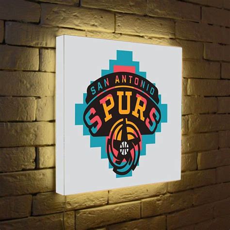 San Antonio Spurs Light Up Logoled Logo Light Box Night Lighting Logo San San Antonio Spurs