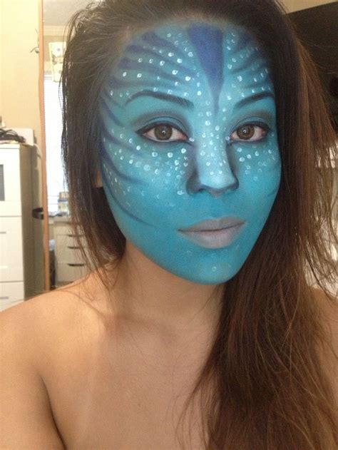 Avatar makeup I did on myself! | Avatar makeup, Avatar halloween ...