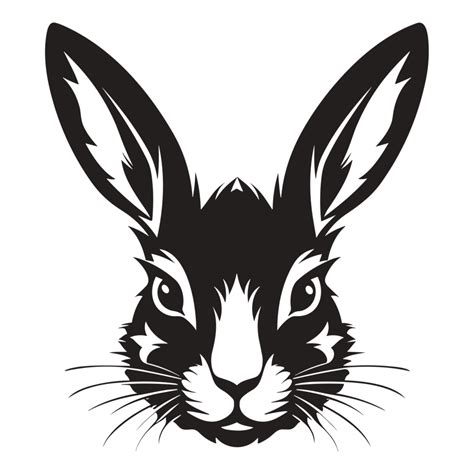 Beautiful Rabbit Face Silhouette 25069864 Png