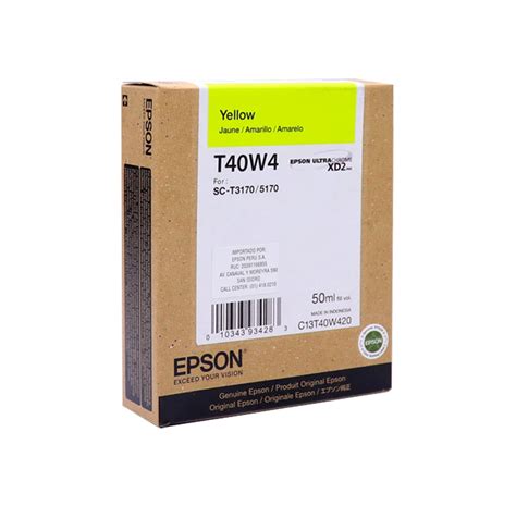 Cartucho De Tinta Epson T40W420 UltraChrome XD2 Contenido 50ml Color