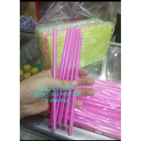 Jual Sedotan Plastik TEH POCI Warna LANCIP POP ICE JUS 6mm Shopee