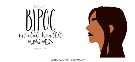 Bipoc Mental Health Awareness Month July Stock Vector Royalty Free