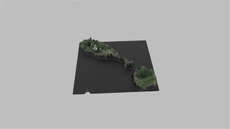 3D Model Saint Kitts And Nevis Map Country VR AR Low Poly CGTrader