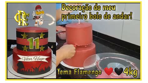 Floor Cake Decora O Do Meu Primeiro Bolo De Andar Kg Tema Flamengo