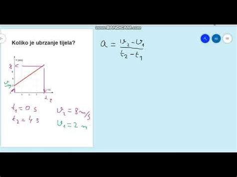 Kako Izracunati Ubrzanje Tijela Sa Grafika Youtube
