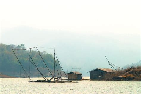 Premium Photo Fishnet Tools For Catching Fish In Mekong River