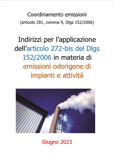 Linee di indirizzo emissioni odorigene da impianti ed attività