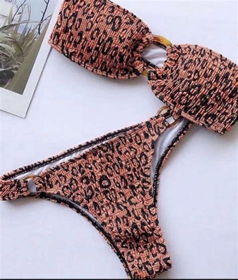 Leopard Print Two Piece Bikini Women S Fashion Swimwear Bikinis