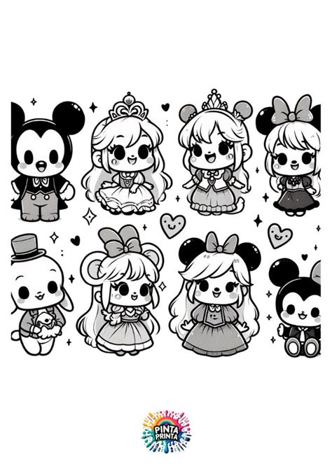 🎨 Dibujos De Kawaii Disney Para Colorear ¡dale Color Ahora