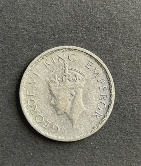 Rare Old Vintage British India King George Vi Half Rupee Rarest