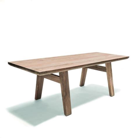 Mesa de comedor contemporánea MIA GOMMAIRE de teca rectangular