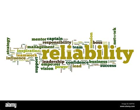 Reliability Word Cloud Stock Photo Alamy