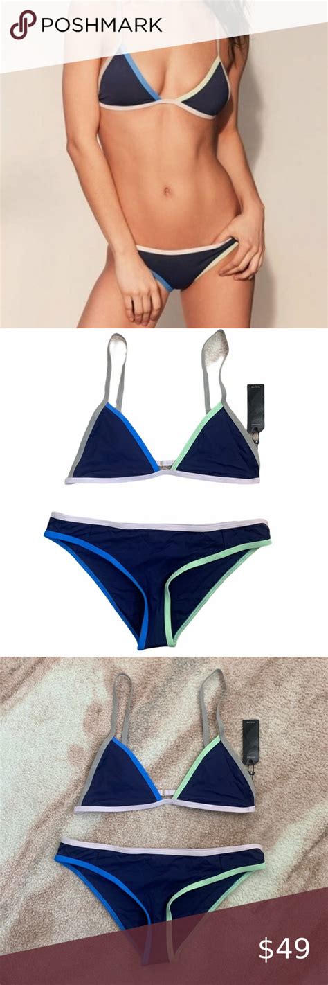 Tavik Jett Blue Triangle Bikini Top And Bottom Blue Triangle Bikini