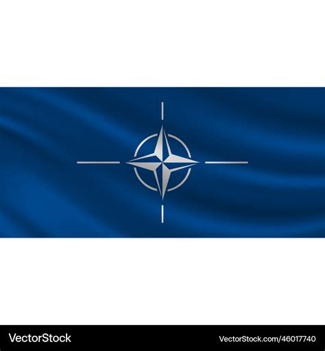 Nato Flag Textile Royalty Free Vector Image Vectorstock