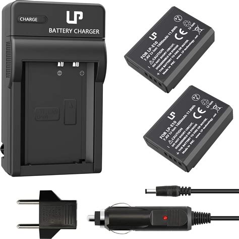 LP E10 Battery 2 Pack And Charger For Canon EOS Rebel T3 T5 T6