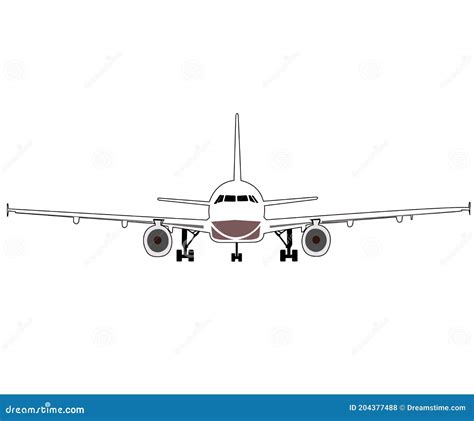 Aircraft With Two Jet Engines And Extended Landing Gear Stock Vector Illustration Of Sunset