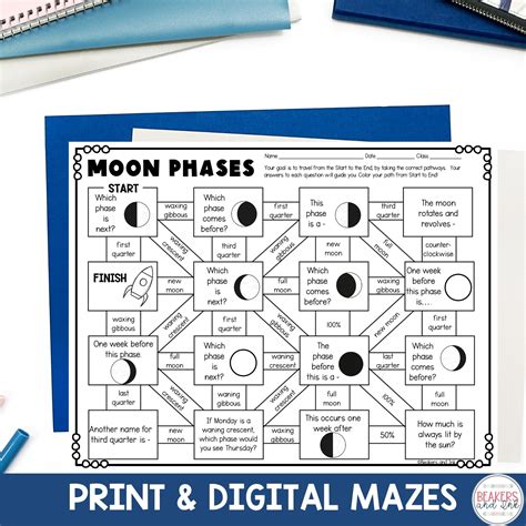 4 Phases Of The Moon Worksheets And Activities Students Love