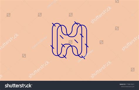 Minimal Simple Initial Biased Hh Logo Stock Illustration 1778813021