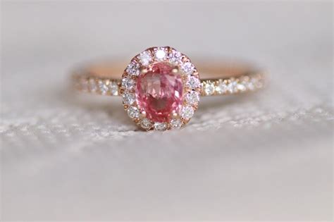 Padparadscha Sapphire Engagement Ring Natural Sapphire - Etsy