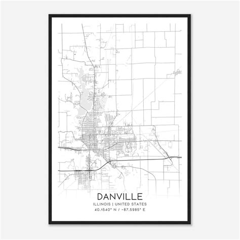 Seattle Washington Map Poster Modern Home Decor Wall Art Print Custom Maps And Posters