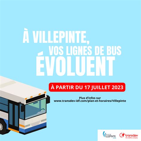 Vos lignes de bus Transdev évoluent Ville de Villepinte