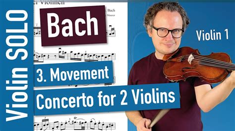 Bach Double Violin Concerto In D Minor Mov Allegro Violin Solo