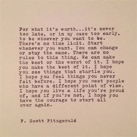 Welcome You For What It S Worth F Scott Fitzgerald Via