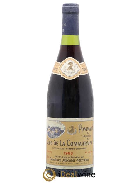 Acheter Pommard Clos De La Commaraine Jaboulet Vercherre 1983 Lot 79725