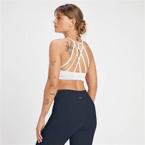 Mp Womens Adapt Strappy Sports Bra White Myprotein™