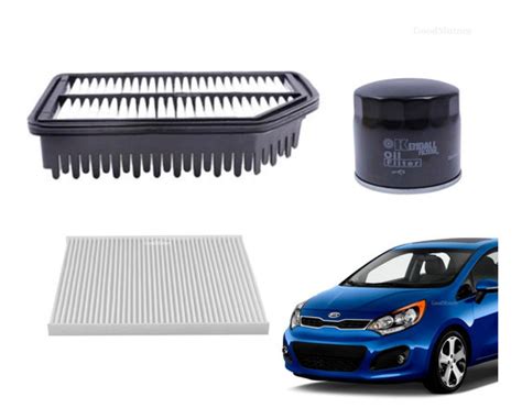 Kit Filtro Aceite Aire Polen Kia Rio A Cuotas Sin Inter S