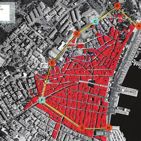 Map of the town centre of Carloforte | Download Scientific Diagram