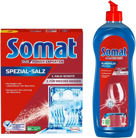 Somat Spülmaschinenpflege SET Klarspüler 750ml Spezial Salz 1 2Kg