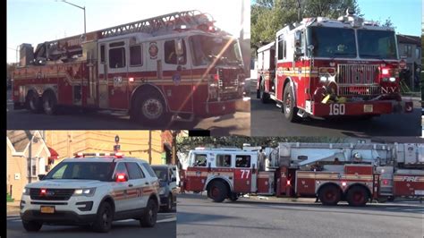 Rare Press Office Unit FDNY Units Responding To A House Fire On