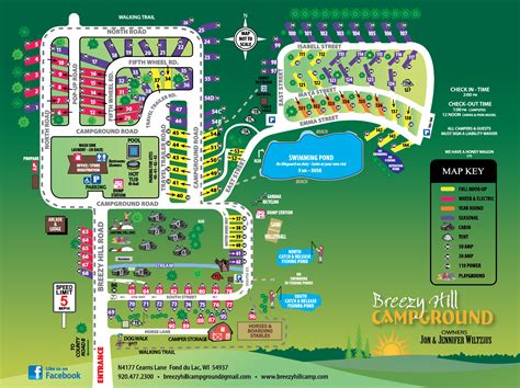 Campground Map Breezy Hill Campground