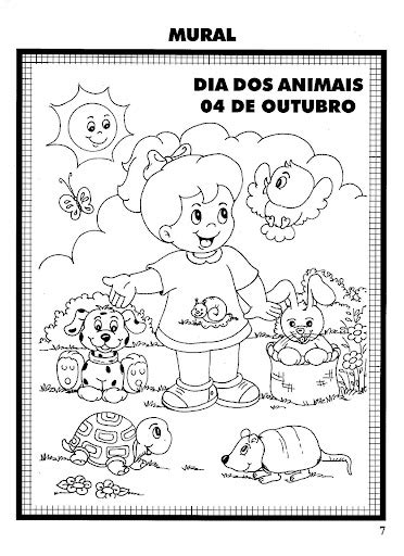 Dia dos Animais Desenhos para colorir e outras sugestões de atividades